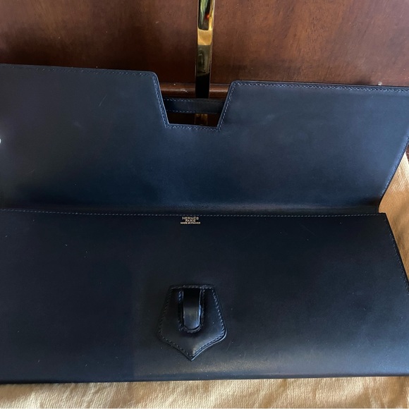 Hermes Ultra Rare Long Black Leather Clutch - Picture 6 of 8